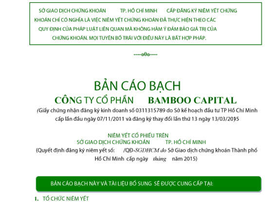 Bản Cáo Bạch