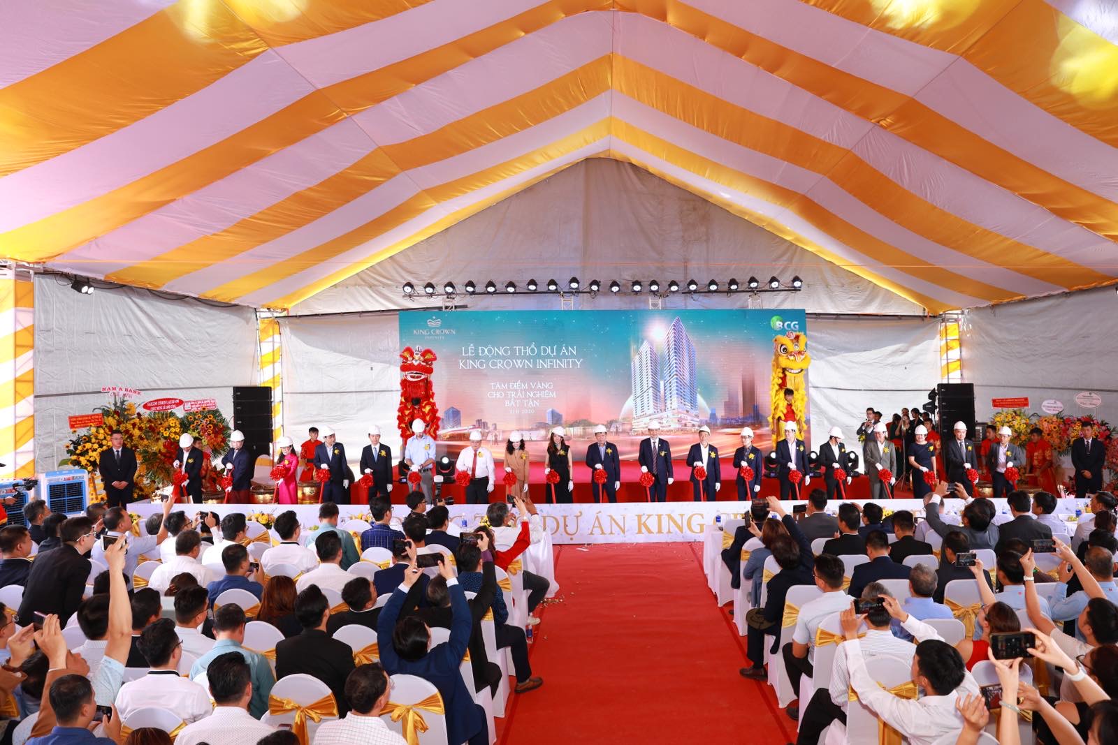 Groundbreaking ceremony of King Crown Infinity residential and commercial complex