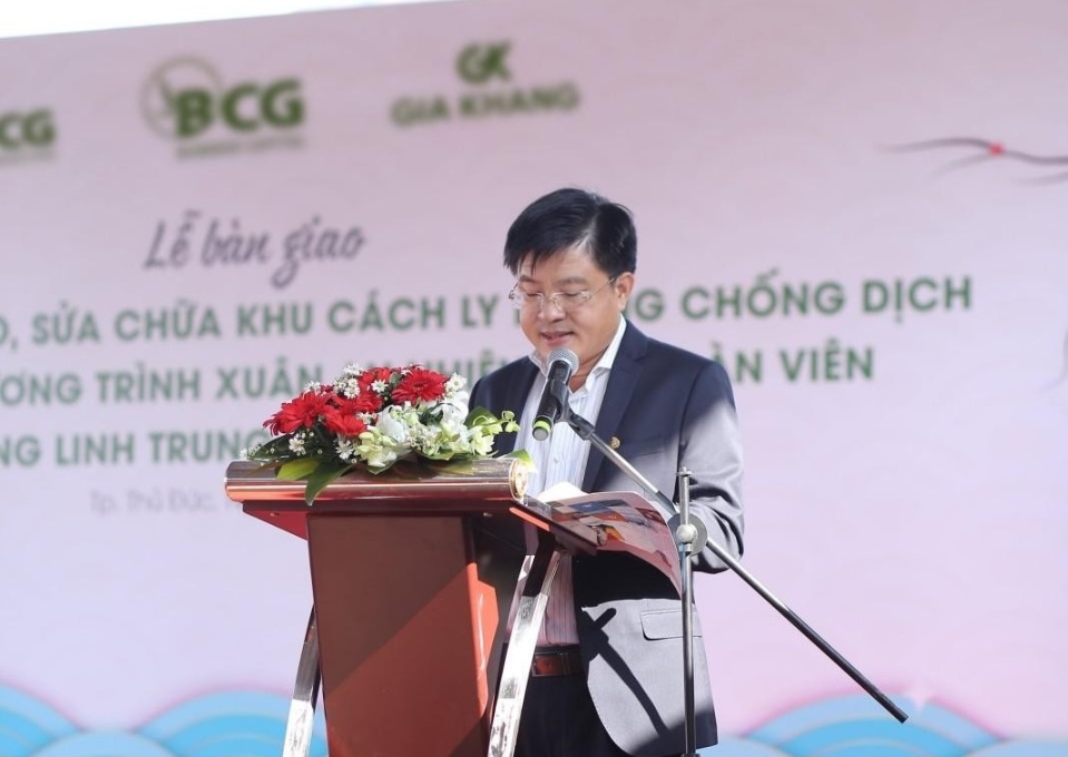 Gia Khang sponsors to renovate the Covid-19 treatment center in Thu Duc City