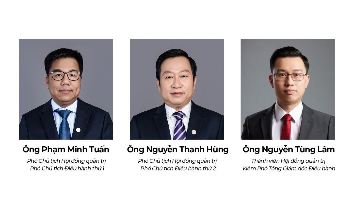 Hội đồng quản trị Bamboo Capital (BCG): Ông Phạm Minh Tuấn và ông Nguyễn Thanh Hùng là Phó Chủ tịch điều hành